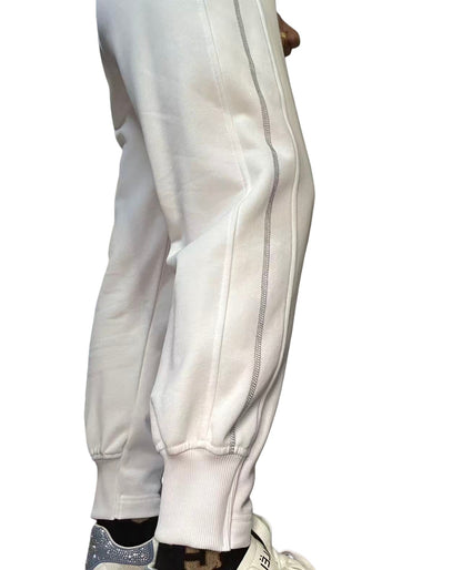 PANTALON AVEC MANCHETTES ET LÉVÈES LATÉRALES CONTRASTANTES