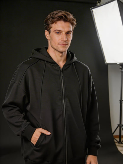 Felpa oversize con zip(unisex)