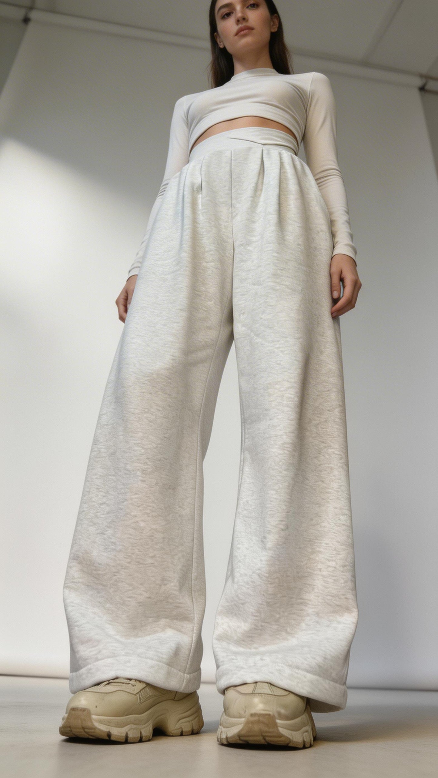 PANTALONI A ZAMPA D'ELEFANTE DRITTI